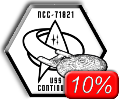 USS Continuum Black & White Logo at 10% size