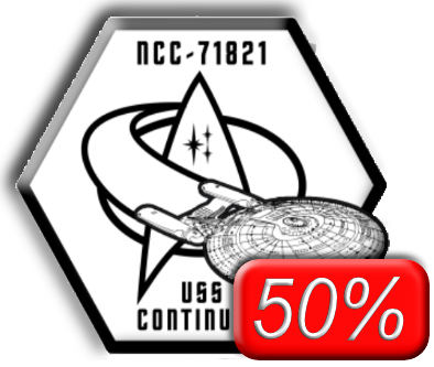 USS Continuum Black & White Logo at 50% size